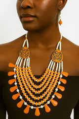 African Classic Bone Necklace-005