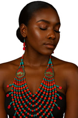 African Classic Bone Necklace-016