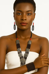 African Classic Bone Necklace-029