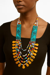 African Classic Bone Necklace-030