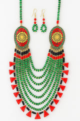 African Classic Bone Necklace-040