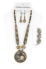 African Classic Bone Necklace-053