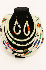 Multi-Layer African Necklace Set-004