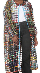 Patchwork Kimono Dress for Women - 001