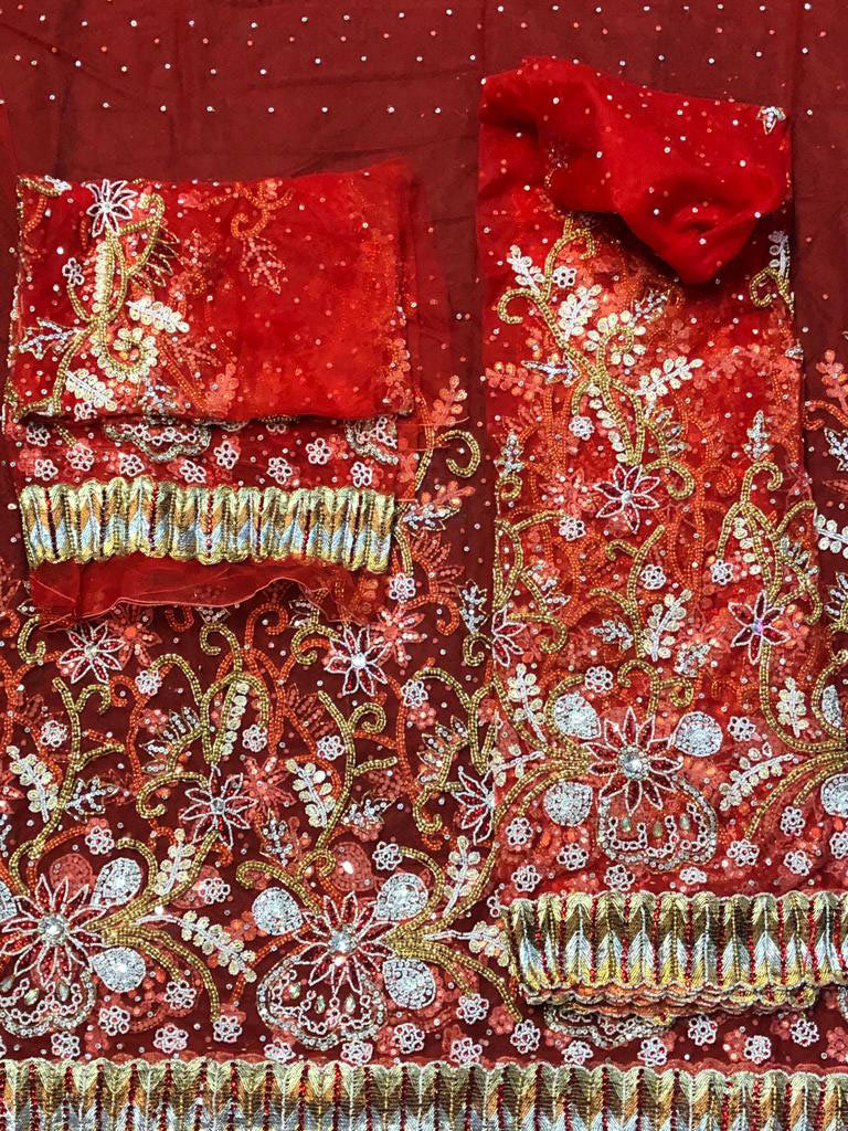 African print fabric lace george embroidered voile