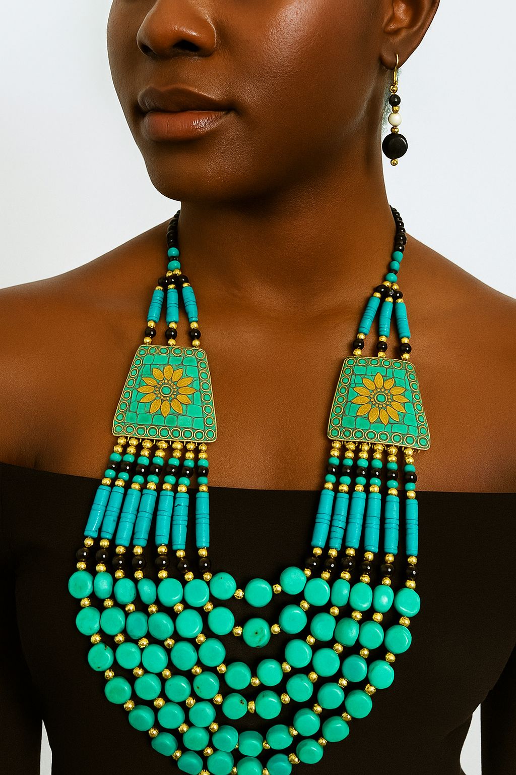African Classic Bone Necklace-001