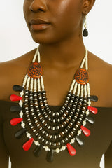 African Classic Bone Necklace-009