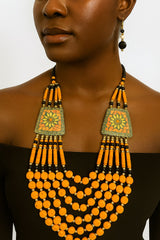 African Classic Bone Necklace-012