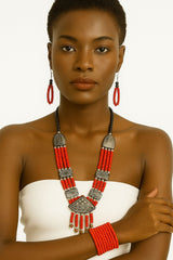 African Classic Bone Necklace-026