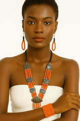African Classic Bone Necklace-025