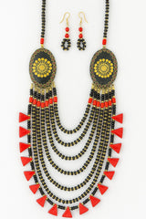 African Classic Bone Necklace-041