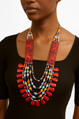 African Classic Bone Necklace-033