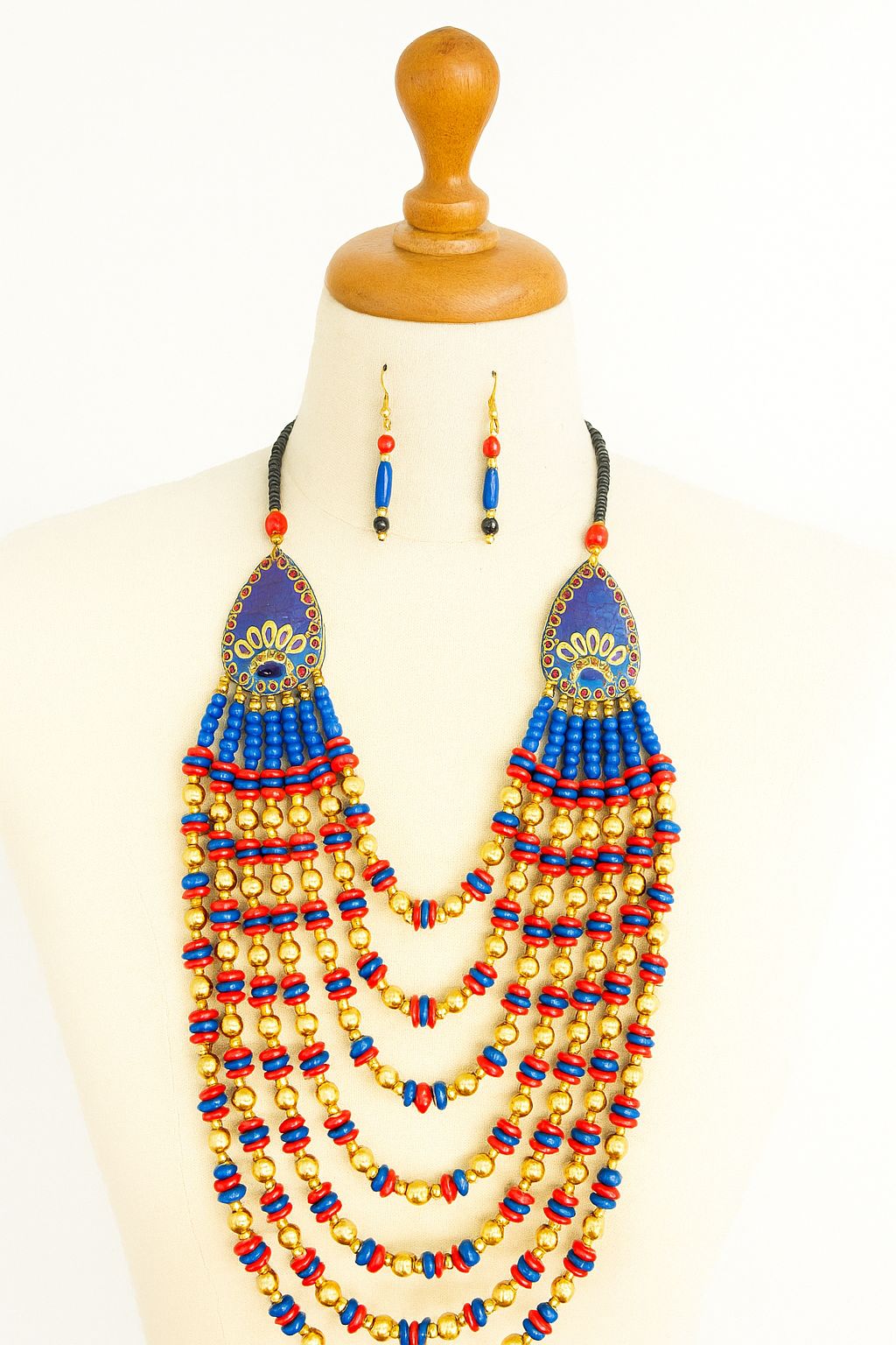 African Classic Bone Necklace-051