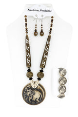 African Classic Bone Necklace-054