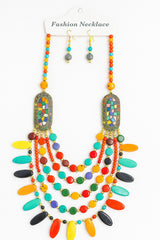 African Classic Bone Necklace-048