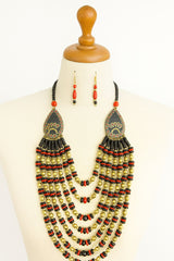 African Classic Bone Necklace-050
