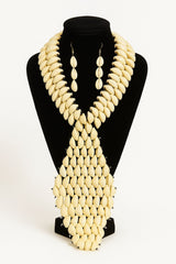 African Natural Shell Necklace-001