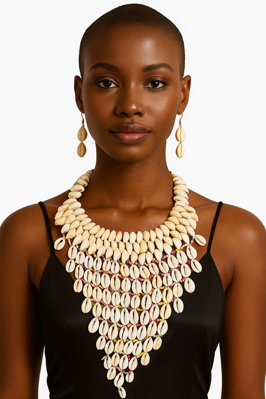 African Natural Shell Necklace-002