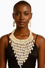 African Natural Shell Necklace-002