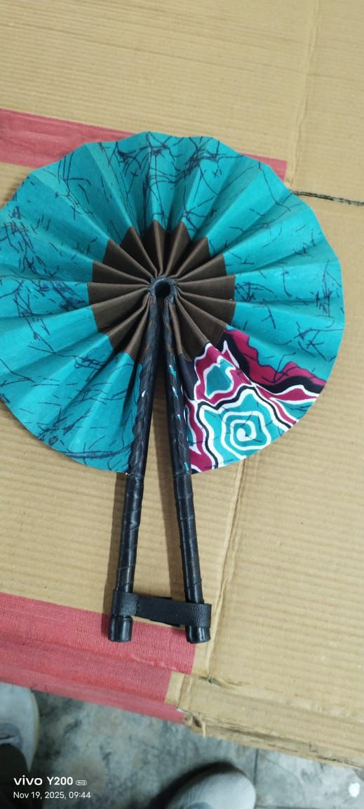 African Ankara Foldable Fan - 007