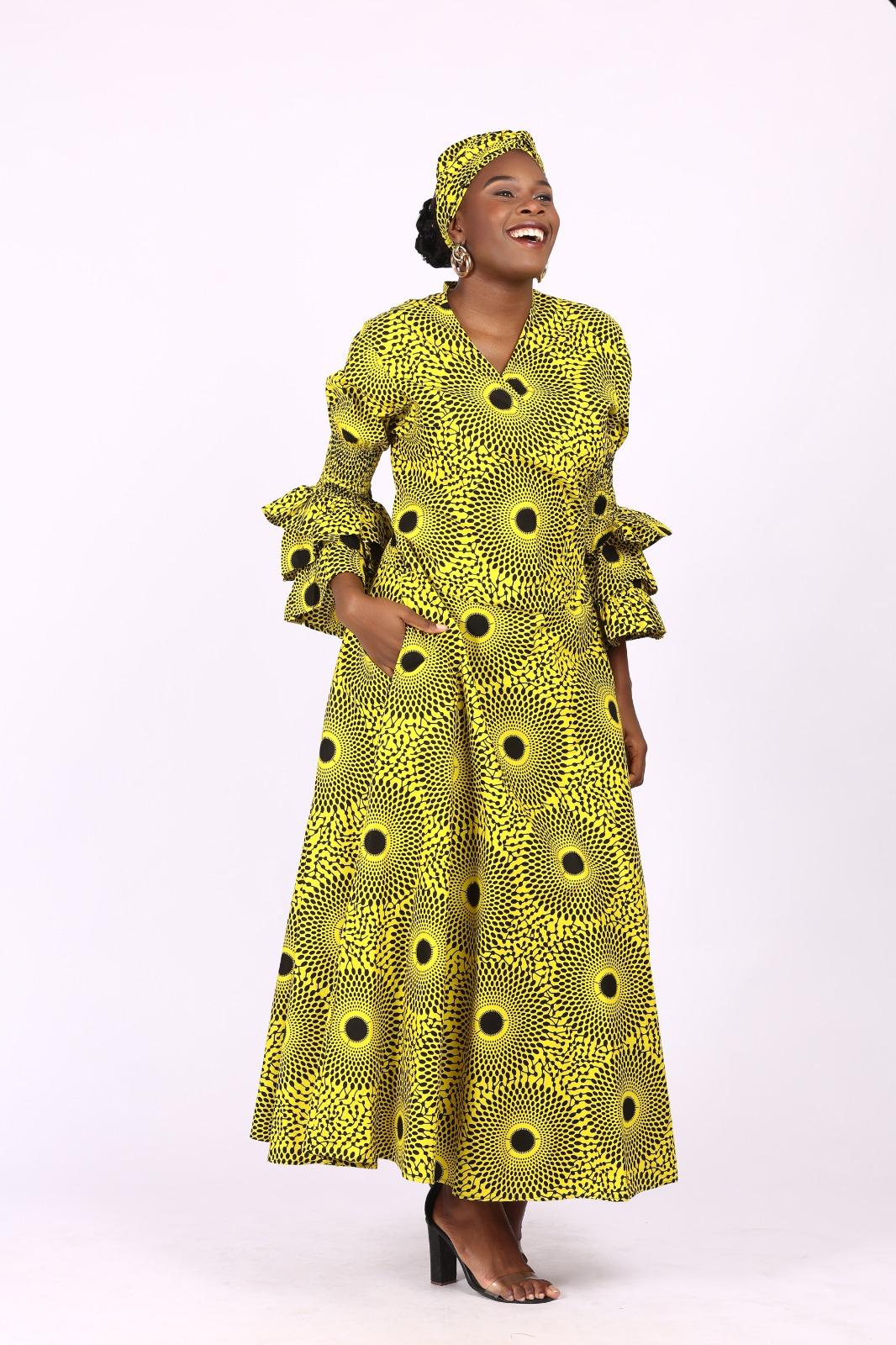 Ruffle Wrap Dress – AKN Fabrics