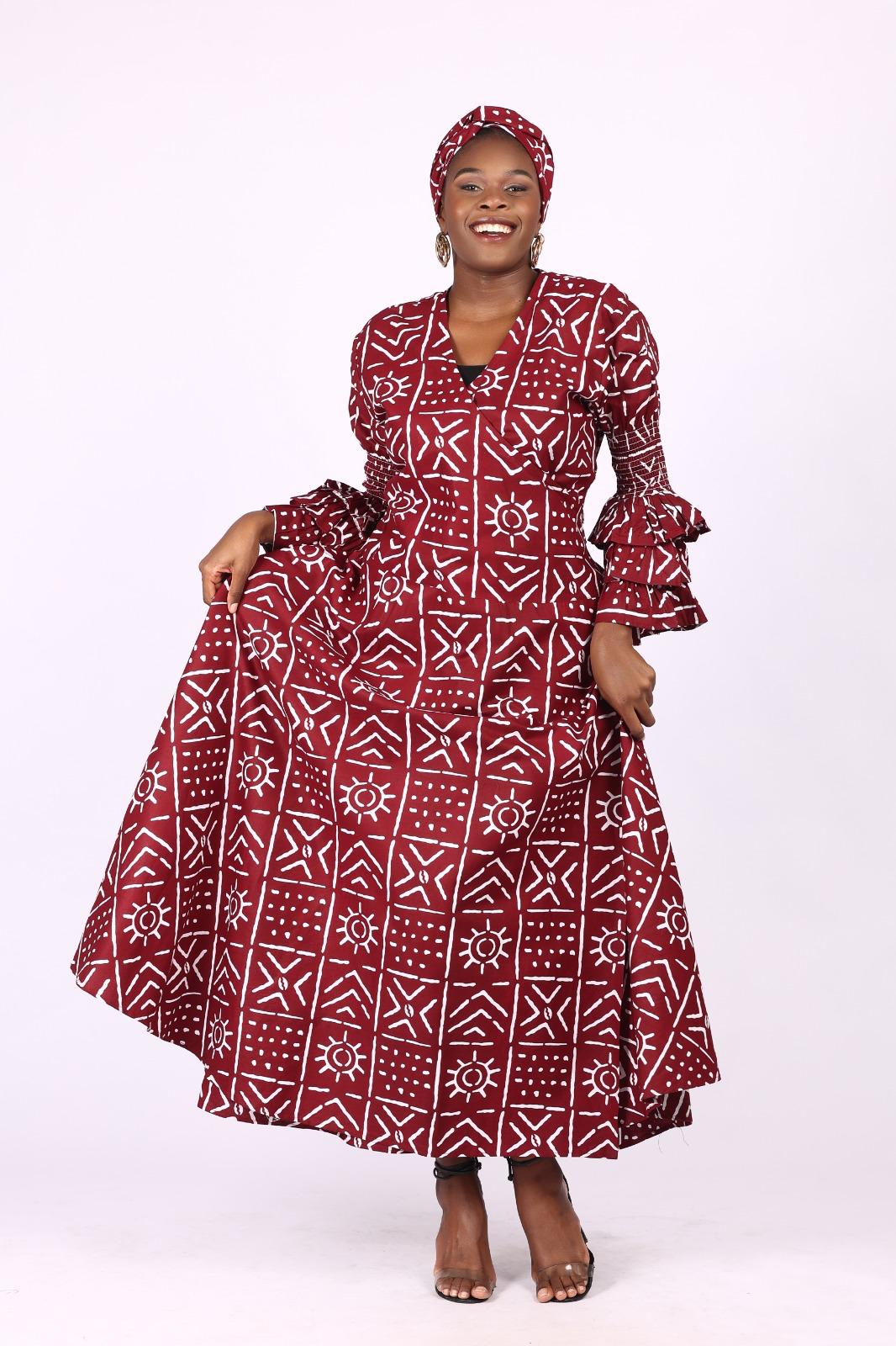Ruffle Wrap Dress – AKN Fabrics