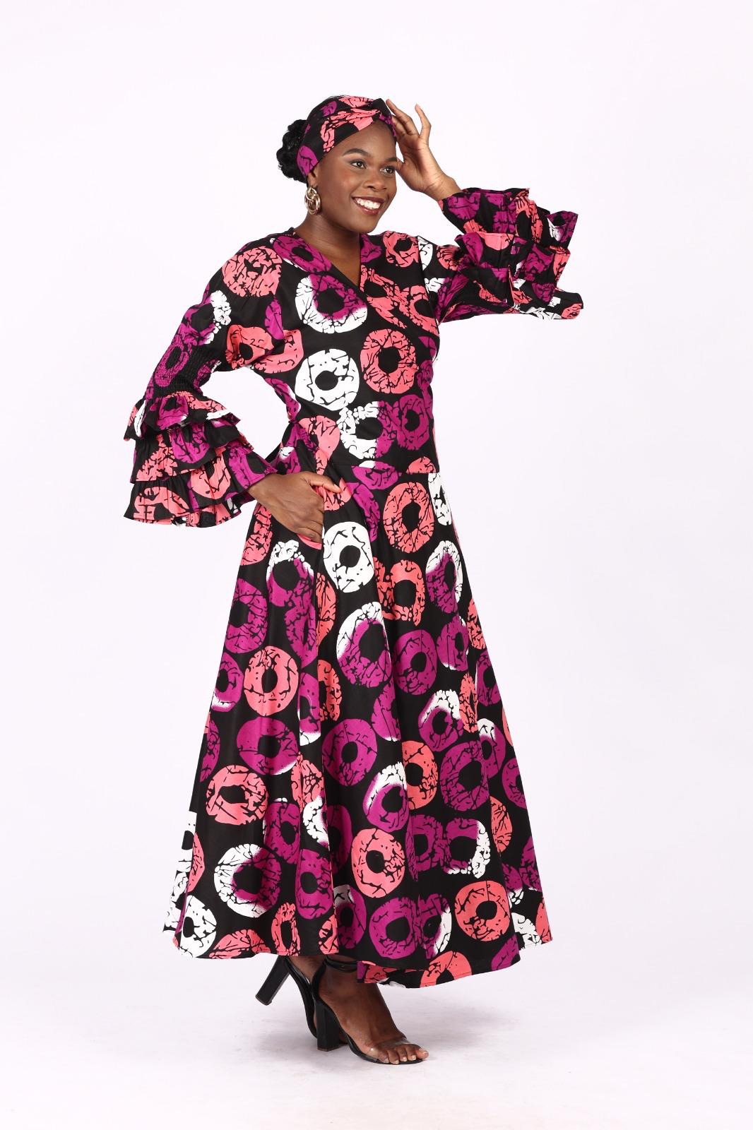 Ruffle Wrap Dress – AKN Fabrics