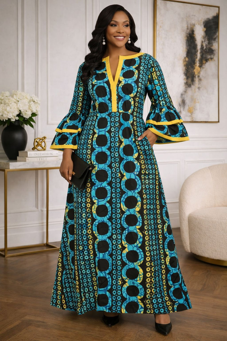 maxi dress with smocking Solid Color Sleeveless Smocked Maxi Dress Green / M
