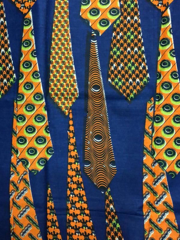 HI Target African Print Fabrics blue with orange and green