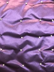 African Print Fabric Headtie Purple with beads