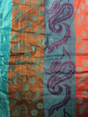 African Print Fabric polyrayon with jacquard embroidery scarfs