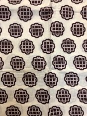 Seersucker african print fabric black comb pattern