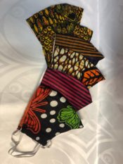 100% cotton African Print Fabric reusable face mask in assorted patterns and colors 4