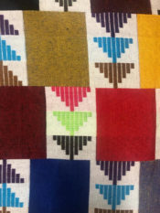 100% cotton woven kente print in multi colored pattern